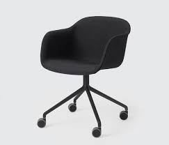 Fiber Armchair Swivel Base With Wheels By Muuto Task Chairs Armchair Chair Chair Design