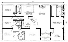 Ranch House Floor Plans 4 Bedroom Love This Simple No Watered Space Plan Add A Wraparo Modular Home Floor Plans Ranch House Floor Plans Basement House Plans