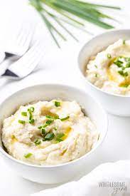 This keto recipe for low carb mashed cauliflower is a dead ringer for the real deal. The Best Keto Mashed Cauliflower Recipe Wholesome Yum