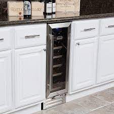 There are two large fridge freezers featuring icemakers and motorised shelves that move up and down for improved access, in addition to. Whynter 18 Bottle Built In Wine Refrigerator In Stainless Steel Bwr 18sd The Home Depot
