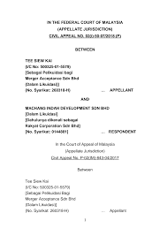The chief justice of the federal court (the head of the malaysian judiciary. Https Cacj Ajp Org Documents 20152 1155290 02 28i 29 50 07 272018 28p 29 Tee Siew Kai V Machang Indah Development Sb Pdf Fcd7ef6c 1f93 Cf62 37c4 A466be56a9d1 Version 1 0