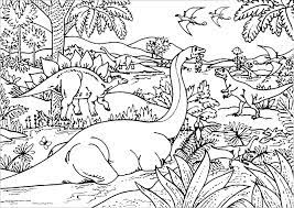 Color All There Different Types Of Dinosaurs Diplodocus Tyrannosaurus Stegosaurus Pterodac Dinosaur Coloring Pages Dinosaur Coloring Jungle Coloring Pages