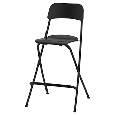 Rh members enjoy 25% savings and. Franklin Bar Stool With Backrest Foldable Black Black Width 19 5 8 Find It Here Ikea