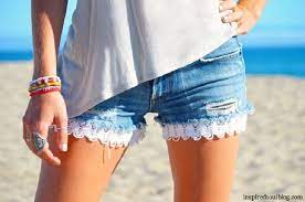 Top 10 Diy Shorts Tutorials Top Inspired Diy Lace Shorts Diy Shorts Denim Diy