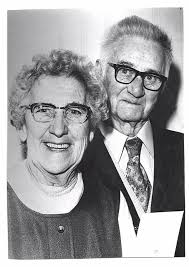 My great grandparents Molly and Alf Harvey who lived in Springfield Road.  This was taken a few days before their Diamond Wedding Anniversary.