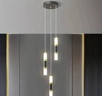 Acrylic Pipe Rod Pendant Light Modern LED Bubble Crystal Kitchen Island Light Fixtures,Chrome 3 Pendants Lighting for Kitchen