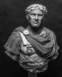 Fired up by the bravery of the standardbearer, other roman legions gained courage painting. Gaius Julius Caesar By Jun Sik Ahn Putty Paint