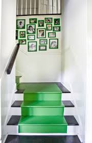 White stair risers and black treads, spindles, and railings give this wallpapered. 75 Beautiful Painted Staircase Pictures Ideas April 2021 Houzz