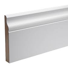 Find local 544 skirting boards installation service near you. White Mdf Ogee Skirting Board L 2 4m W 119mm T 18mm Diy At B Q
