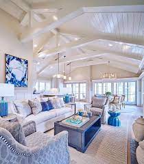 Pin By Southern Maryland Real Estate On Beach House Blues Beach House Living Room Coastal Living Rooms Beach House Interior