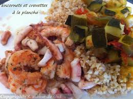 Encornets Et Crevettes A La Plancha Recettes De Cuisine Cuisine A La Plancha Crevette Plancha