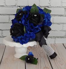 Black:7 brown:7 white:109 multi:43 brand. 40 Off Until Sept 10 Blue Hydrangea Bouquet With Black Roses Silk Wedding Bouquet In 2020 Blue Hydrangea Bouquet Blue Rose Bouquet Rose Bridal Bouquet
