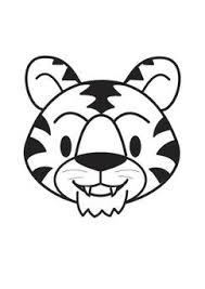 O, dacht je soms dat panda's niet gekleurd hoeven te worden omdat ze toch zwartwit zijn? Kleurplaat Kop Tijger Afb 17909 Dieren Krabbels Dieren Kleurplaten Tijger