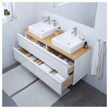 Godmorgon Tolken Tornviken Bathroom Vanity High Gloss White Bamboo Dalskar Faucet Ikea White Vanity Bathroom Bathroom Vanity Ikea Godmorgon