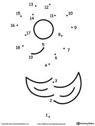 Learning To Count By Connecting The Dots 1 Through 19 Drawing A Flower Dot Worksheets Connect The Dots Learn To Count