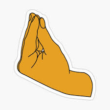 An emoji showing all fingers and thumb held together in a vertical orientation, sometimes referred to as the italian hand gesture 'ma che vuoi'. Italian Hand Gesture Stickers Redbubble