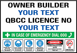 Queensland Owner Builder Sign Qld Builder Compliant Sign Ebay