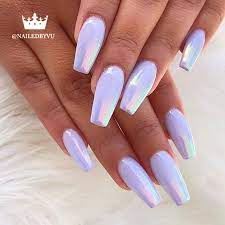 So why not dazzle your fingers with chrome nails? 23 Nail Ideas To Inspire Your Next Mani Chrome Chromenails Nailart Nailideas Summer Acrylic Nails Chrome Nails Purple Nails