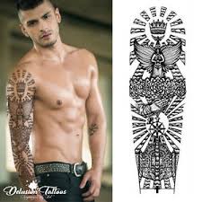 Though this sleeve only covers half of the arm, the well a beautiful angel, being shined down upon by the heavens. Realistic Temporary Tattoo Sleeve Arm Angel Heaven Sun Black Mens Womens Ebay