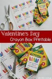Easy Valentines Day Crayon Box Printable Crayon Valentines Crayon Box Crayon Gifts