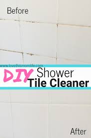 Diy Shower Tile Cleaner Just 2 Ingredients A Time To Freeze Diy Tile Shower Tile Cleaners Shower Tile Cleaner