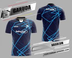 Sudut pertemuannya bervariasi tergantung selera. Desain Kaos Badminton Absolum Warna Biru Dongker Paling Keren