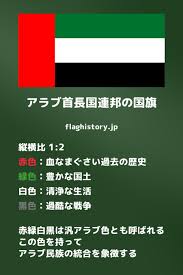 アラブ首長国連邦国旗の色の意味や由来を画像でわかりやすく説明 国旗 アラブ首長国連邦 アラブ