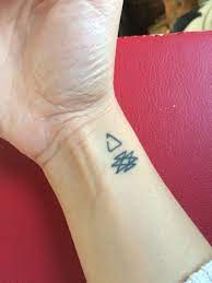 It is a bold and botanical piece that will look amazing on anyone. Small Girly Tattoo On Wrist With Meaning Triangle Symbol Means Change Gap Open To Change And The Small Girly Tattoos Small Tattoos For Guys Girly Tattoos