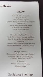 Menu Picture Of L Homme De Bois Honfleur Tripadvisor