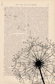 Dandelion Taraxacum Officinalis Asteraceae Book Page Art Book Art Dandelion Art