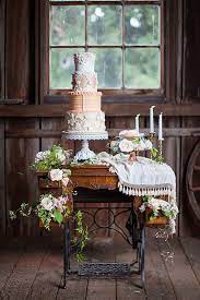 42 Wedding Dessert Table Ideas For Every Theme Wedding Forward Vintage Wedding Cake Table Wedding Cake Display Wedding Cake Table