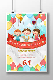 Thanks teacher for bought us kfc! Colorful Children S Day Festival Promotion Poster Psd Free Download Pikbest