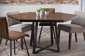 Hexagon Industrial Steel Pedestal Table Etsy In 2020 Pedestal Table Rustic Solid Wood Dining Table Solid Wood Dining Table