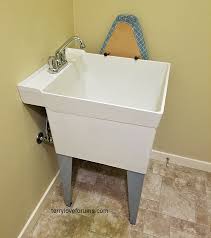 There's a lot to think about when choosing the right sink, and material is an important aspect of it. Laundry Utility Sink Drain Size Terry Love Plumbing Advice Remodel Diy Professional Forum