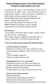 Women Empowerment Case Study General Women S Unio Chegg Com