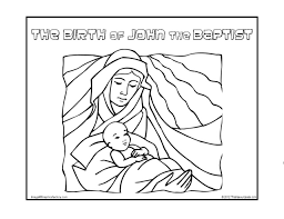 A few boxes of crayons and a variety of coloring and activity pages can help keep kids from getting restless while thanksgiving dinner is cooking. Birth Of John The Baptist Coloring Sheet That Resource Site