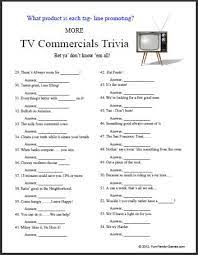 All of the following senior trivia links are printable and ready for sharing. This Tv Commercials Trivia Game Will Certainly Test The Memory