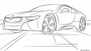 coloriage bmw i8 sport dessin voiture a imprimer de spiderman
