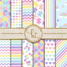 Pastel Rainbow Digital Paper Colorful Rainbow Pattern Etsy In 2020 Digital Paper Rainbow Pattern Pastel Rainbow