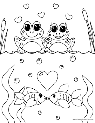 The red and gold stand out so well against the lacking background. Printable Cute Valentine Coloring Pages Novocom Top