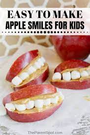 Apple Smile Snack Recipe Easy Meals For Kids Easy Snacks For Kids Kids Cooking Recipes