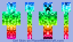 Rainbow Creeper Minecraft Skin Superminecraftskins.com is not an official representative or the developer of minecraft game or this additional item. rainbow creeper minecraft skin