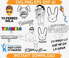 Bad bunny logo svg png dxf eps cut files $2.99 $1.99. Bad Bunny Eps Bad Bunny Ai J Balvin Png J By Bigsvgbundle On Zibbet