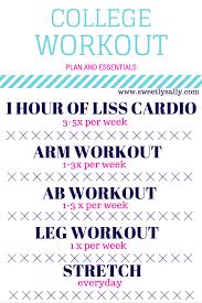 How To Stay Fit In College Sweetly Sally College Workout College Workout Plan Stay Fit