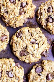 Almond Butter Oatmeal Chocolate Chip Cookies Vegan Gluten Free Dairy Free Beaming Bak Cookies Recipes Chocolate Chip Chocolate Chip Oatmeal Vegan Cookies