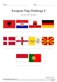 European Flag Challenge Worksheets Name the european countries that match with these flags. european flag challenge worksheets