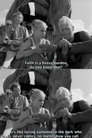 Tormented by the belief that god does not exist, block sets off on a journey, meeting up with traveling players jof and his wife, mia, and becoming determined to evade death long enough to commit one redemptive act while he still lives. To Believe The Seventh Seal By Ingmar Bergman 1958