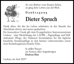 Traueranzeigen Von Dieter Spruch Lr Online Trauer De