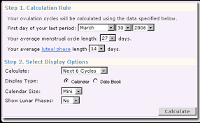 This calculator should not be used as a form of birth control. Ovulation Calendar Mymonthlycycles
