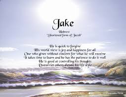 Jake Name Keepsake Print Names With Meaning Baby Boy Names First Names